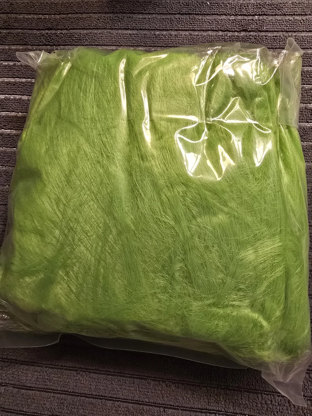 Festive Grinch Inspired Lime Green Faux Fur Tree Skirt. 40 inches. NWT.